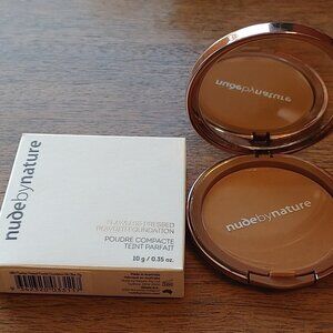 NUDE BY NATURE Flawless Pressed Powder Foundation N6 Olive BNIP 10g / 0.35 oz.